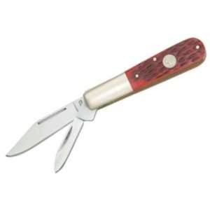 Magnum Knives SC110 Bonsai Barlow Pocket Knife with Jigged Red Bone 