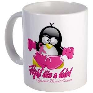  BC Fighting Penguin Breast cancer Mug by  