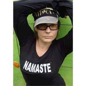 Namaste Aum Hand Stitched Long Sleeve Yoga Tee by I Love Yoga 