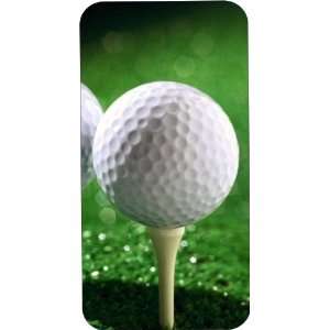 White Hard Plastic Case Custom Designed Golf Ball on Tee iPhone Case 