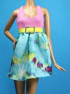 Teal Blue Green Yellow Pink Belted Dress Bolero Jacket Slim Barbie or 