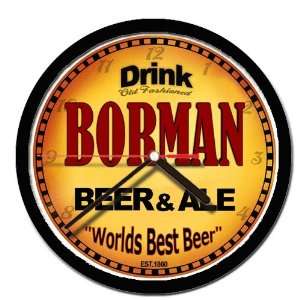  BORMAN beer and ale cerveza wall clock 