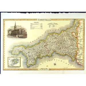  C2000 Map England County Cornwall Scilly Lands End