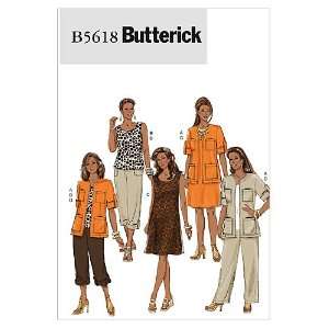 Butterick Patterns B5618 Misses/Womens Jacket, Top, Dress and Pants 