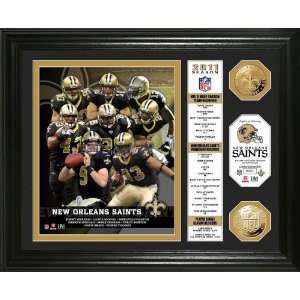  New Orleans Saints 2011 NFL Team Records Gold Coin Photo 
