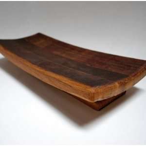  Wine Barrel Serving Tray with Stave Foot