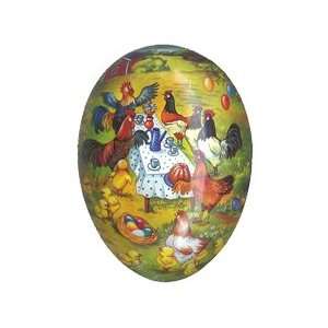  6 Papier Mache Rooster Tea Party Easter Egg Container 