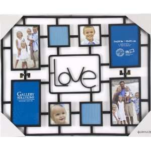   Black Collage Wire Love Frame with 8 Openings