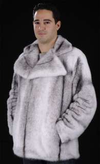 Mans mens black cross SAGA ROYAL mink fur jacket coat  