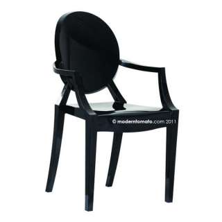 set of 12 black ghost spirit arm chair by moderntomato  