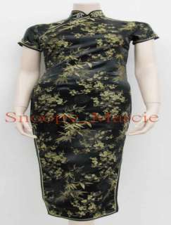 New Chinese Silk Long Cheongsam Qi Pao Prom Dress Gifts 4 6 8 10 12 14 