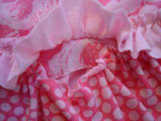 Boutique MIGNONE Girls 5 6 Pink ROSE Floral Polka Dot Ruffle Knit 
