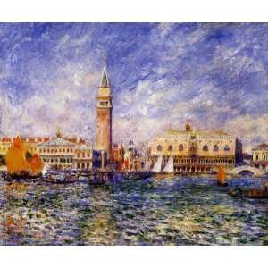 Oil Painting The Doges Palace, Venice Pierre Auguste Renoir Hand Pa 