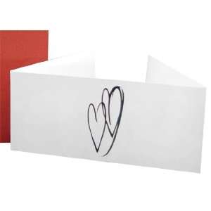  Invitation Belly Band   Black Heart (50 Pack) Arts 