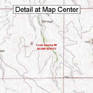 USGS Topographic Quadrangle Map   Crow Agency NE, Montana (Folded 