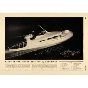  1937 Print Yacht Radebaugh Deck Marine Design Future 