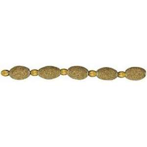  Existence Beads 11/Pkg Oval Textured/Tan