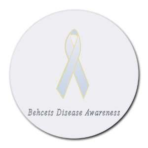  Behcets Disease Awareness Ribbon Round Mouse Pad Office 