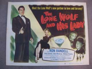 THE LONE WOLF AND HIS LADY 1/2 SHEET MOVIE POSTER 1949  