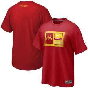  Nike Iowa State Cyclones 2011 Team Issue T shirt   Red (XX 
