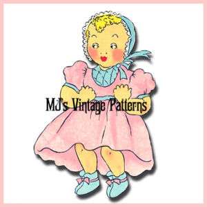 Vintage ULTRA RARE Sweet Little Baby Doll Pattern  