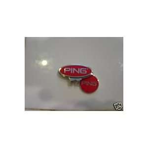 Ping Red Magnetic Golf Ball Marker Hat Clip  Sports 