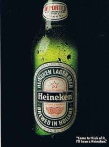 1982 Heineken Beer Vintage Magazine Ad  