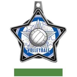  All Star Insert Custom Volleyball Medals M 5501V SILVER MEDAL 