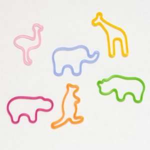  ANIMAL SHAPED RUBBER BANDS (12 PIECES EA. PACK 