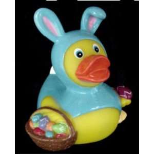  Blue Easter Bunny Rubber Ducky 