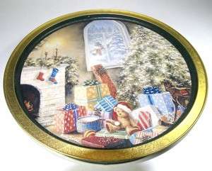 Nicky Boehme NOT A CREATURE WAS STIRRING CHRISTMAS Tray Tin Container 