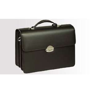  Underwood Large Italian Leather Briefcase   Three Gussets 