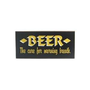  BEER The Cure For Morning Breath Wooden Sign