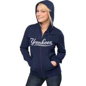   York Yankees Nike Womens Full Zip Wordmark Hoodie