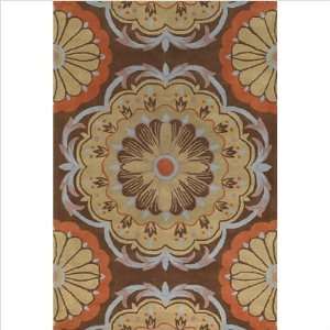  Chandra Rugs DHA 7536 Dharma Brown and Orange Contemporary 