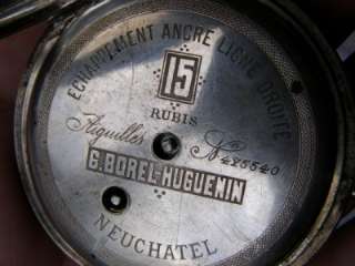 Antique 19th century G.Borel Hugoenin Neuchatel watch  