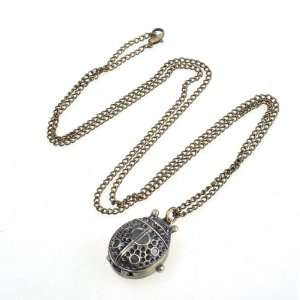  NEEWER® Bronzy Ladybug Shape Necklace Pocket Watch 