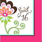 Sweet 16 Sixteen LUNCH DINNER NAPKINS Birthday Party NEW