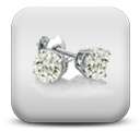 01ct Cushion Diamond Stud Earrings G/VS2 GIA Certified + Free 