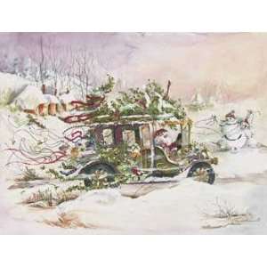  Peggy Abrams   Santas Limousine Canvas