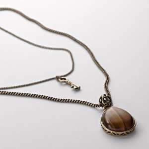  Fossil Tigers Eye Two in One Necklace Jewelry