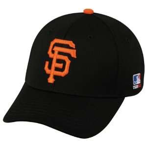   FITTED Sm/Med San Francisco GIANTS Home BLACK Hat Cap 
