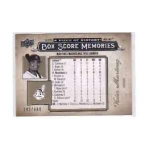  Box Score Memories #17 Victor Martinez   Clevland Indians (Serial 