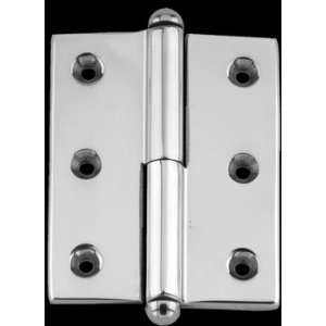  Door Hinges Chrome Solid Brass, 2x2.5 Square LOR Hinge 