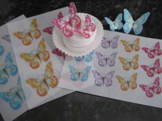   Large Funky Zebra Print Edible Butterfly Cup Cake Decorations * sweet