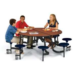   Cafeteria Table with Stools 27H and Black Frame