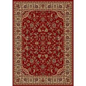  Como Bordered Vines Red Oriental Rug Color Red, Size 55 