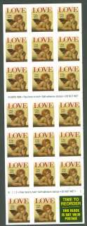 US #2949a (32¢) Love/Cherub (20), Self Adhesive Convertible Booklet 