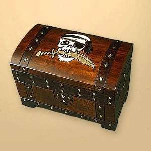  Pirate Skull with Eye Patch and Knife Jewelry Keepsake 