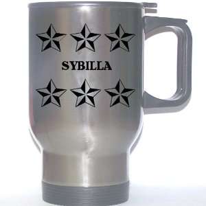  Personal Name Gift   SYBILLA Stainless Steel Mug (black 